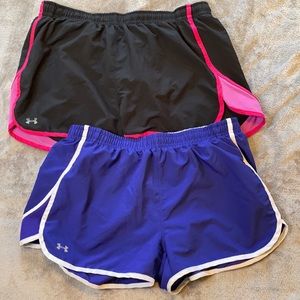 2 Under Armour Heat Gear Running Shorts